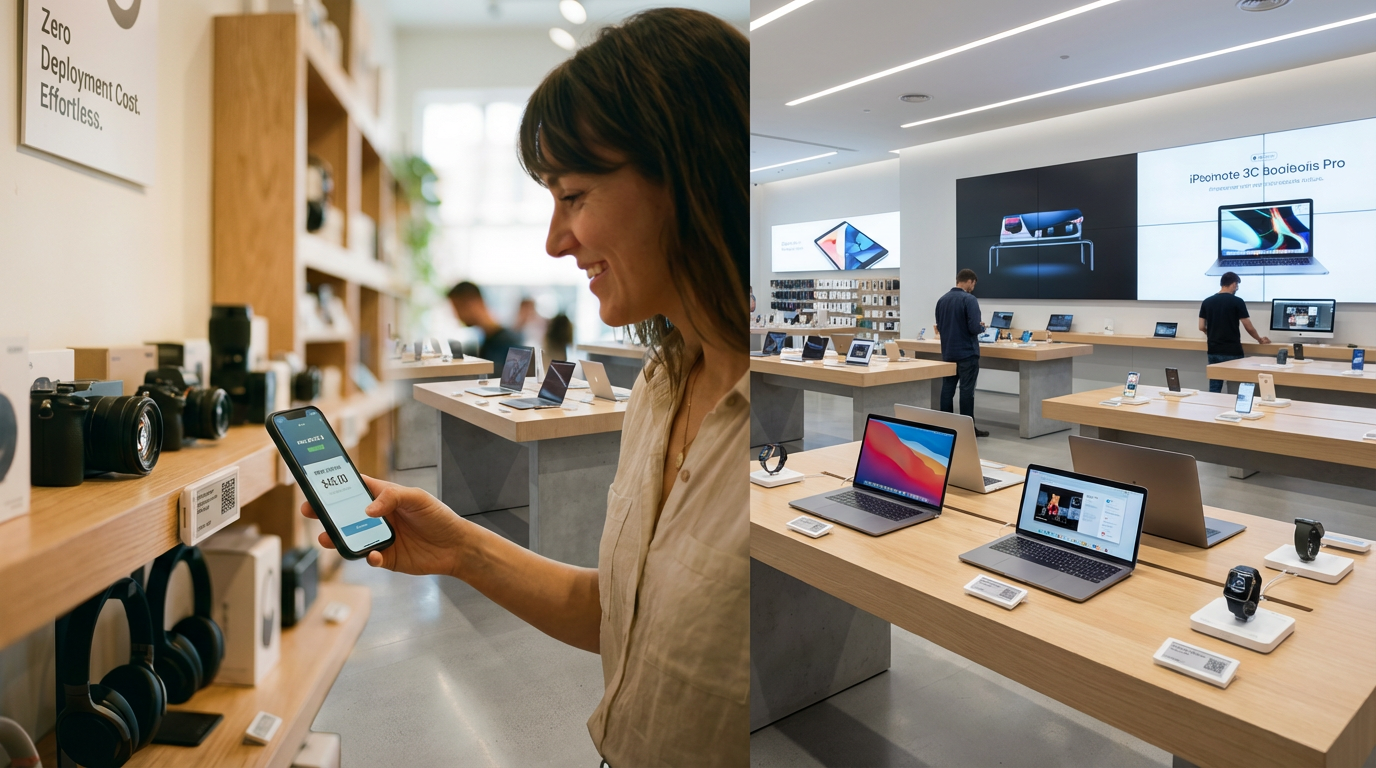 Electronic shelf label ESL system - e-ink digital price tags for supermarket and retail store