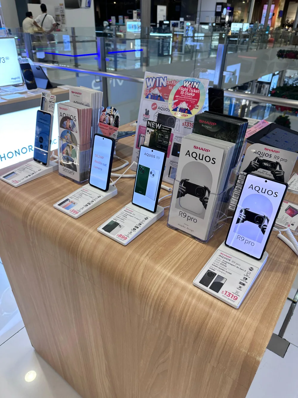 PA-07 units arranged across a Singapore retail counter