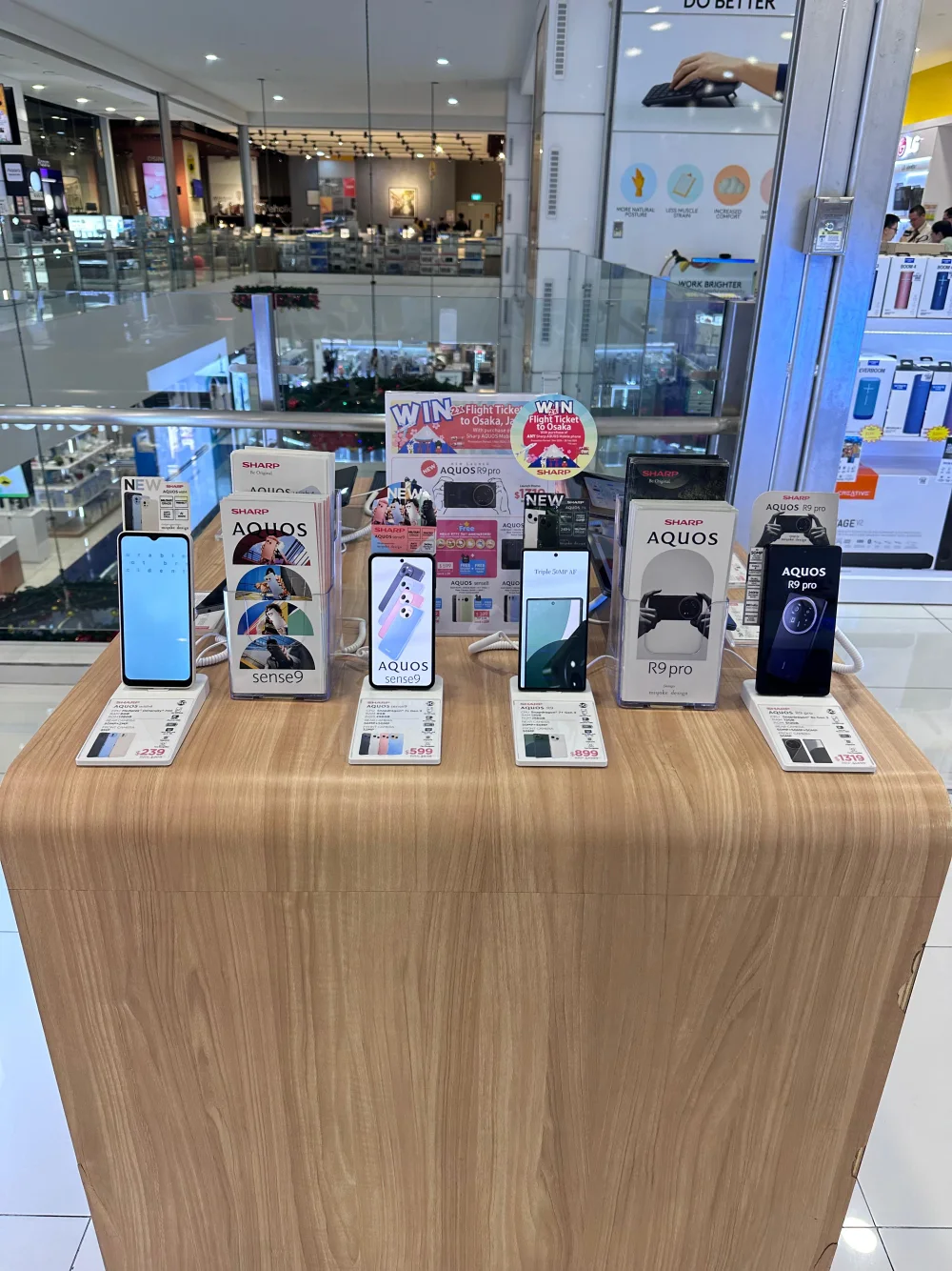Full PA-07 display island in a Singapore electronics store