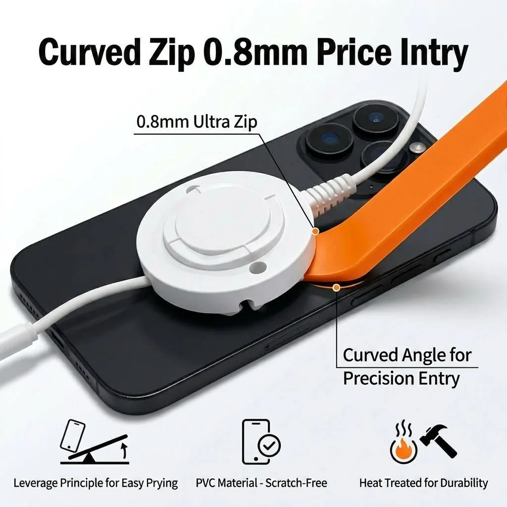 SecureSwap 0.8 millimeter curved non-metal removal tool