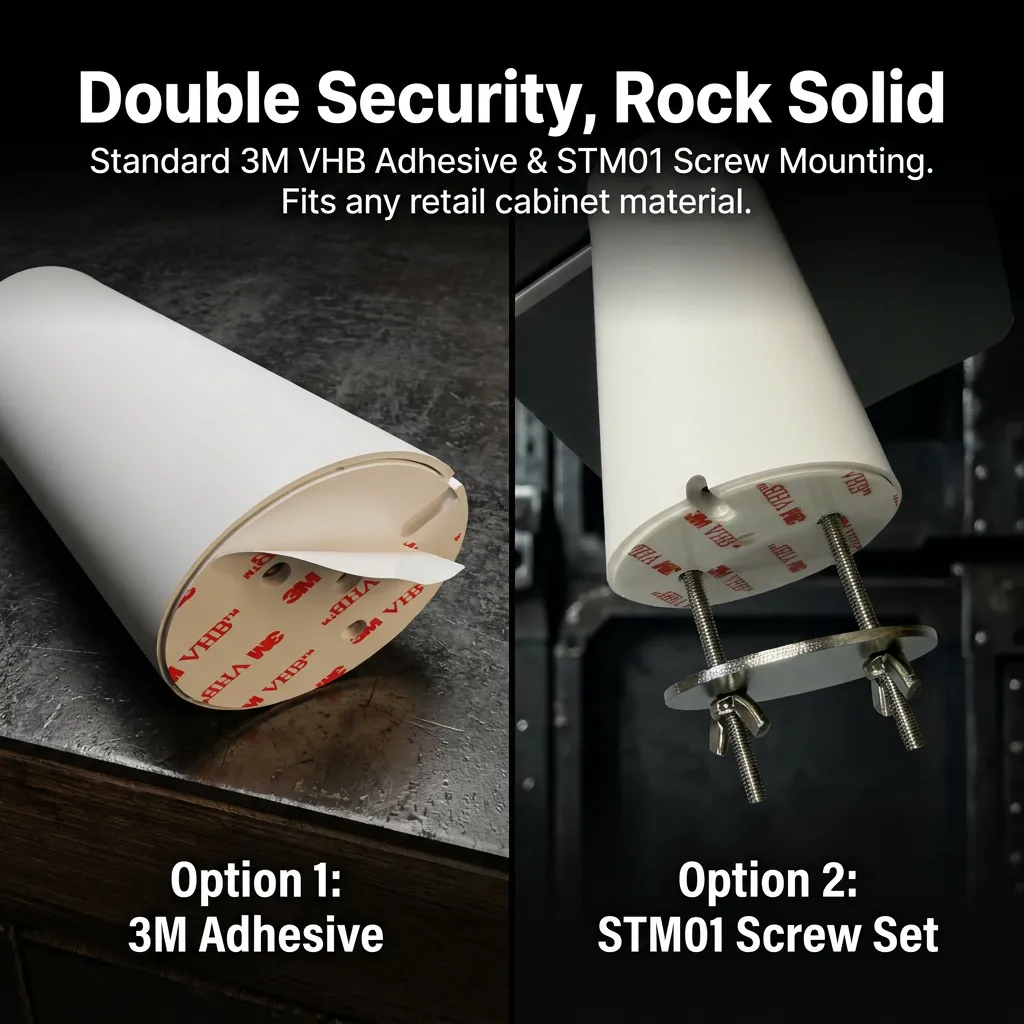 T20 Dummy Mounting Options - 3M adhesive and screw mount
