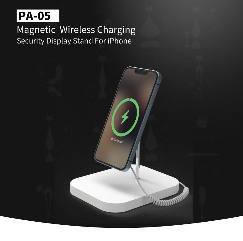 PA 05 01 PA-05 Magsafe Magnetic Wireless Charging Security Display Stand For iPhone