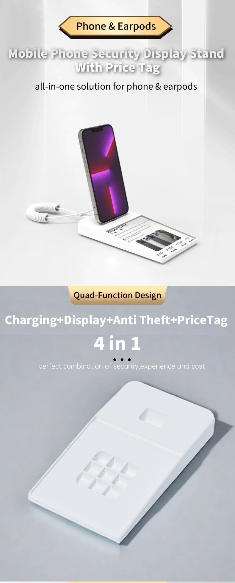 PA 07系列 详情页英文 01 Tocvue PA-07 Mobile Phone Security Display Stand With Price Tag