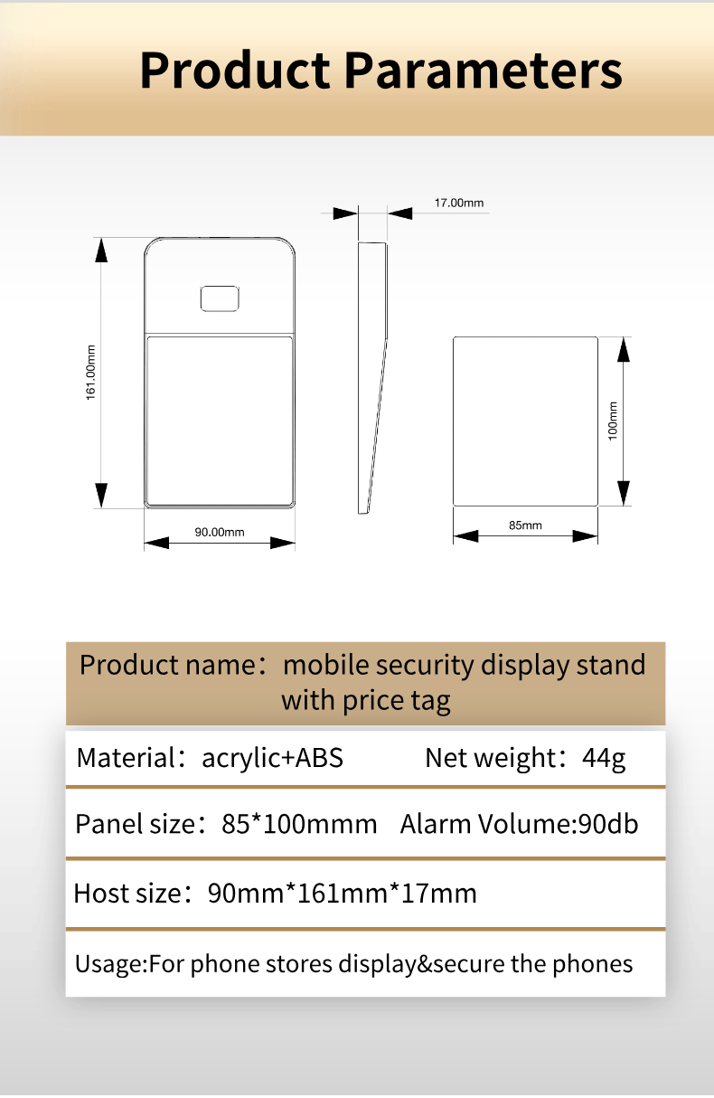 PA 07系列 详情页英文 05 Tocvue PA-07 Mobile Phone Security Display Stand With Price Tag