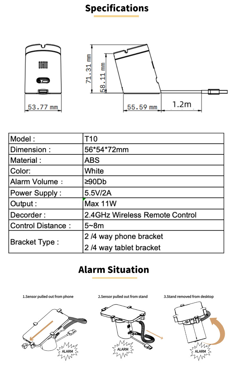 T10英文详情已修改 04 T10 High Security Stand With Bracket For Phone&Tablet