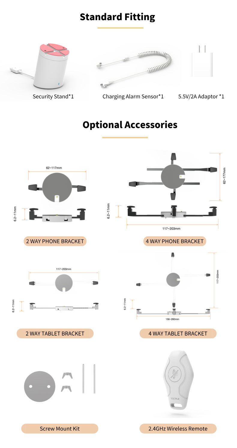 T10英文详情已修改 05 T10 High Security Stand With Bracket For Phone&Tablet