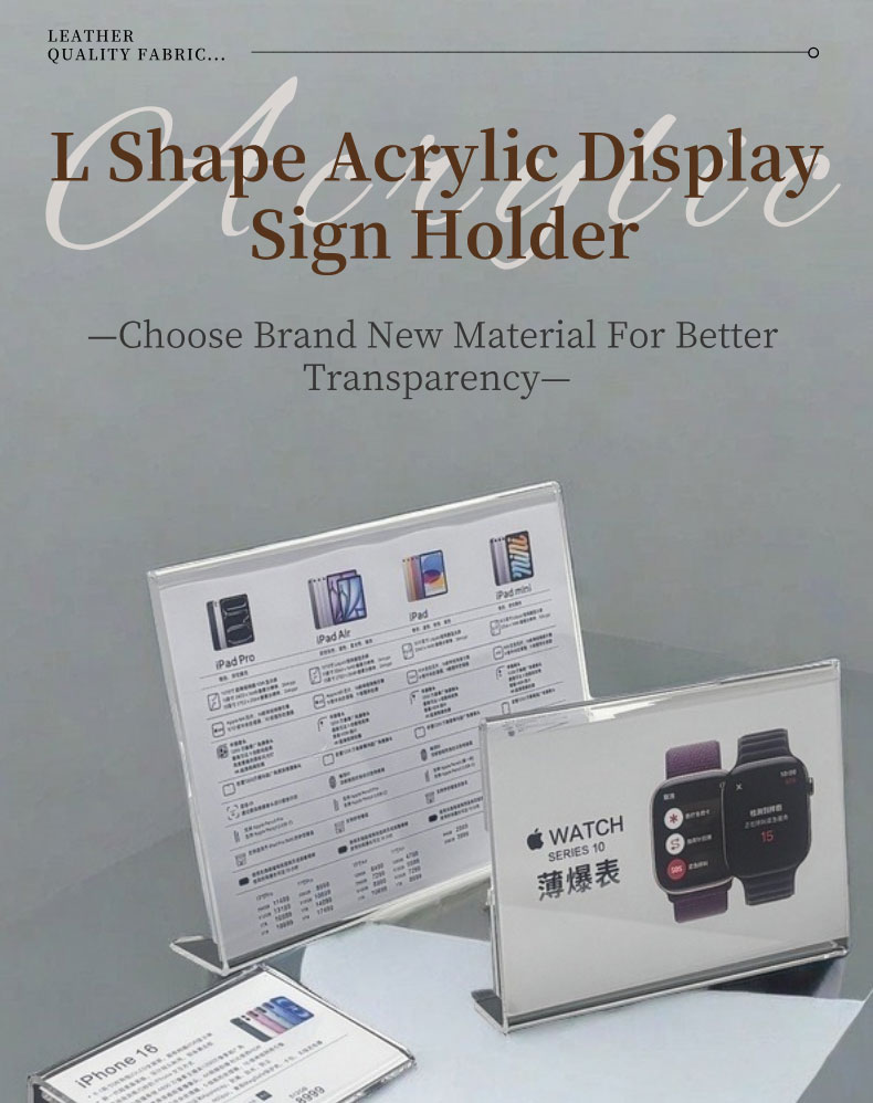 1 TK01 Acrylic Price Sign Display Holder For Phone Shop