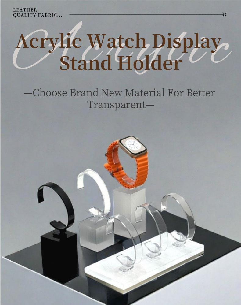 手表支架详情页英文 2024 10 24 01 3 in 1 Acrylic Apple Watch Display Stand Smart Watch Holder