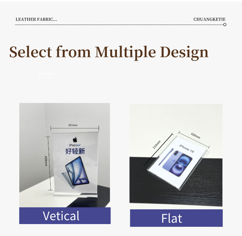 斜面款详情页英文 15 1 TQ01 Inclined Acrylic Price Tag Display Holder