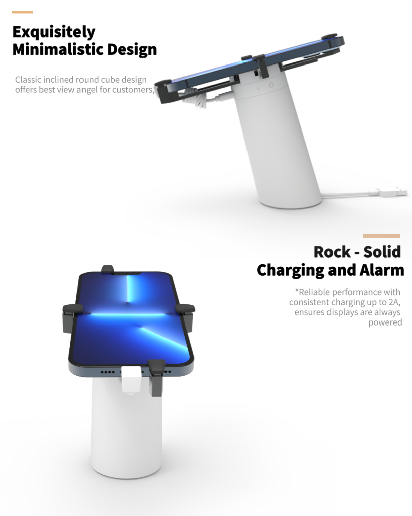 04 T20 High security retractable anti thef security display stand for phone&tablet