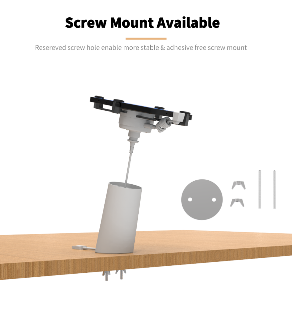 05 T20 High security retractable anti thef security display stand for phone&tablet