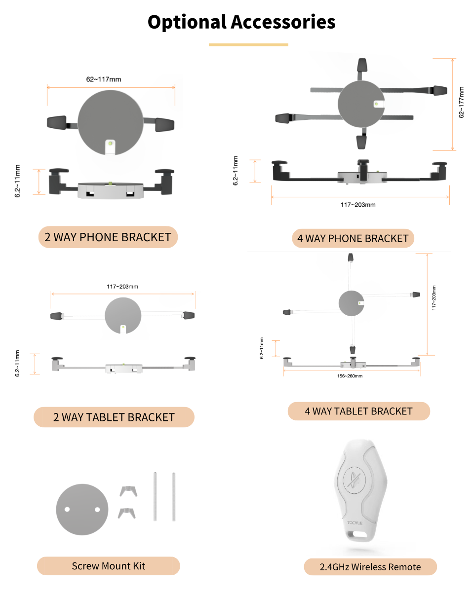 08 T20 Ultra High Security Recolier Stand With Bracket For Phone&Tablet