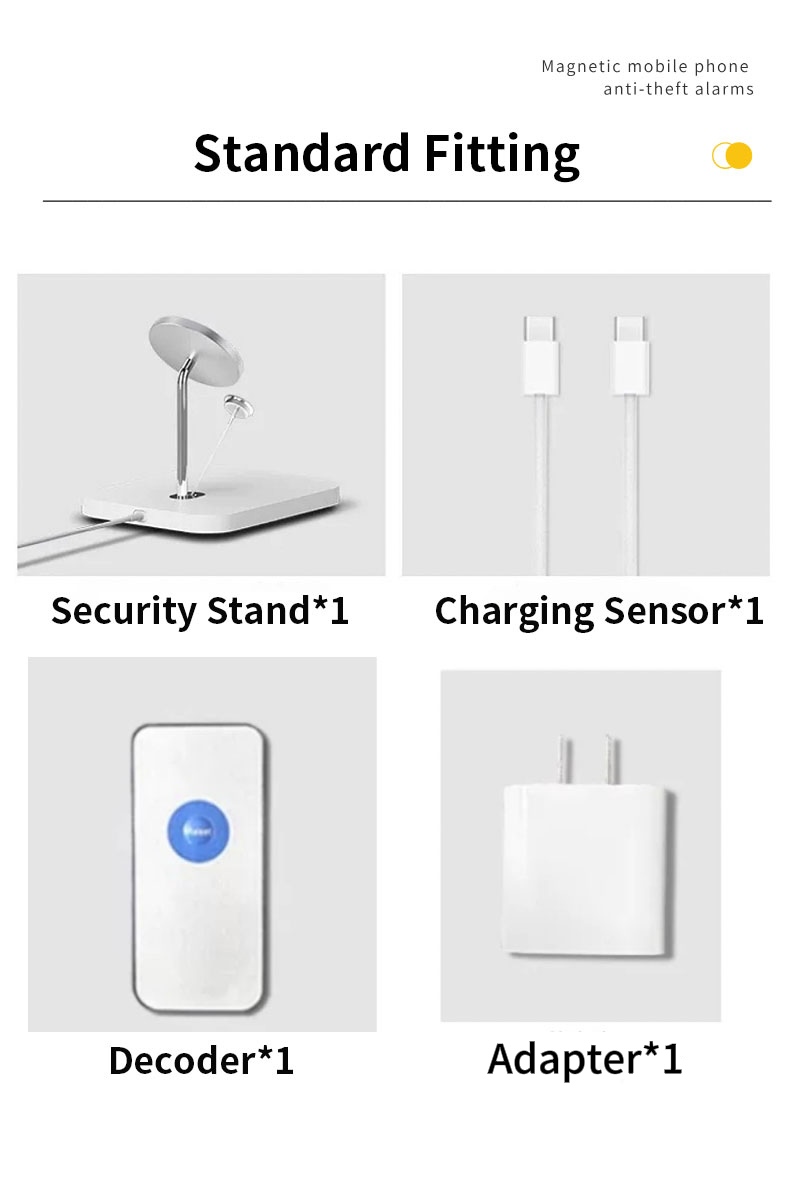 7 PA-05S Retractable Magsafe Magnetic Wireless Charging Security Display Stand For iPhone